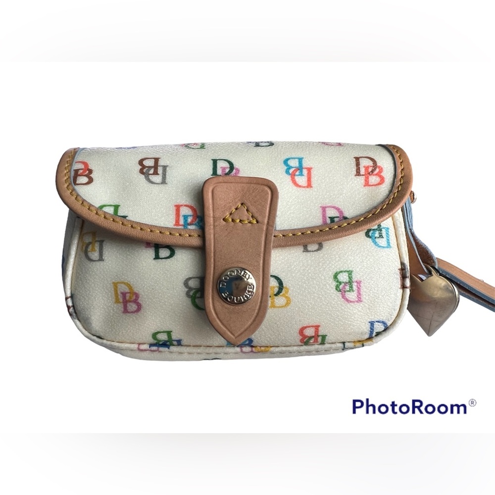 FREE SHIPPING Dooney & Bourke Rainbow Monogram Wristlet